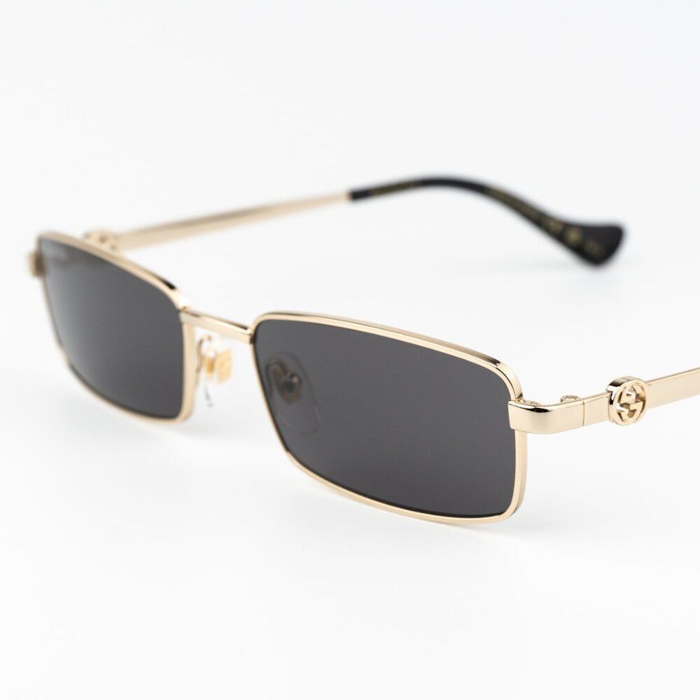 Gucci Women Sunglasses Gold Grey Rectangle GG1600S 001 BRAND NEW - Picture 5 of 12